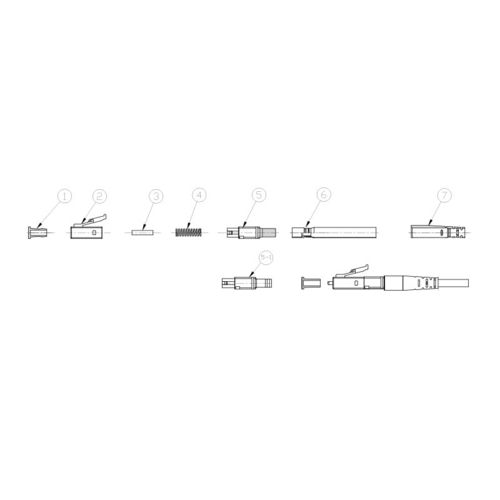 Комплекты терминалов для оптико-волоконных разъемов LC с UL94 V-0 и IEC61754-20