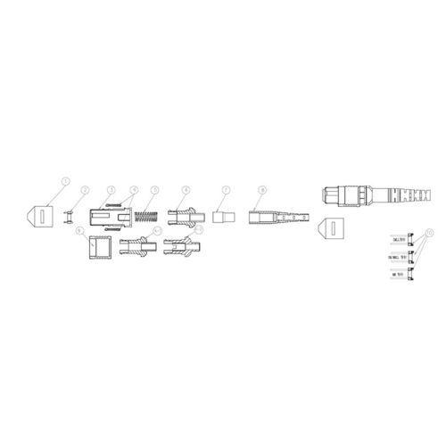 Комплекты оптического волокна MPO Connector для кабеля с различными типами